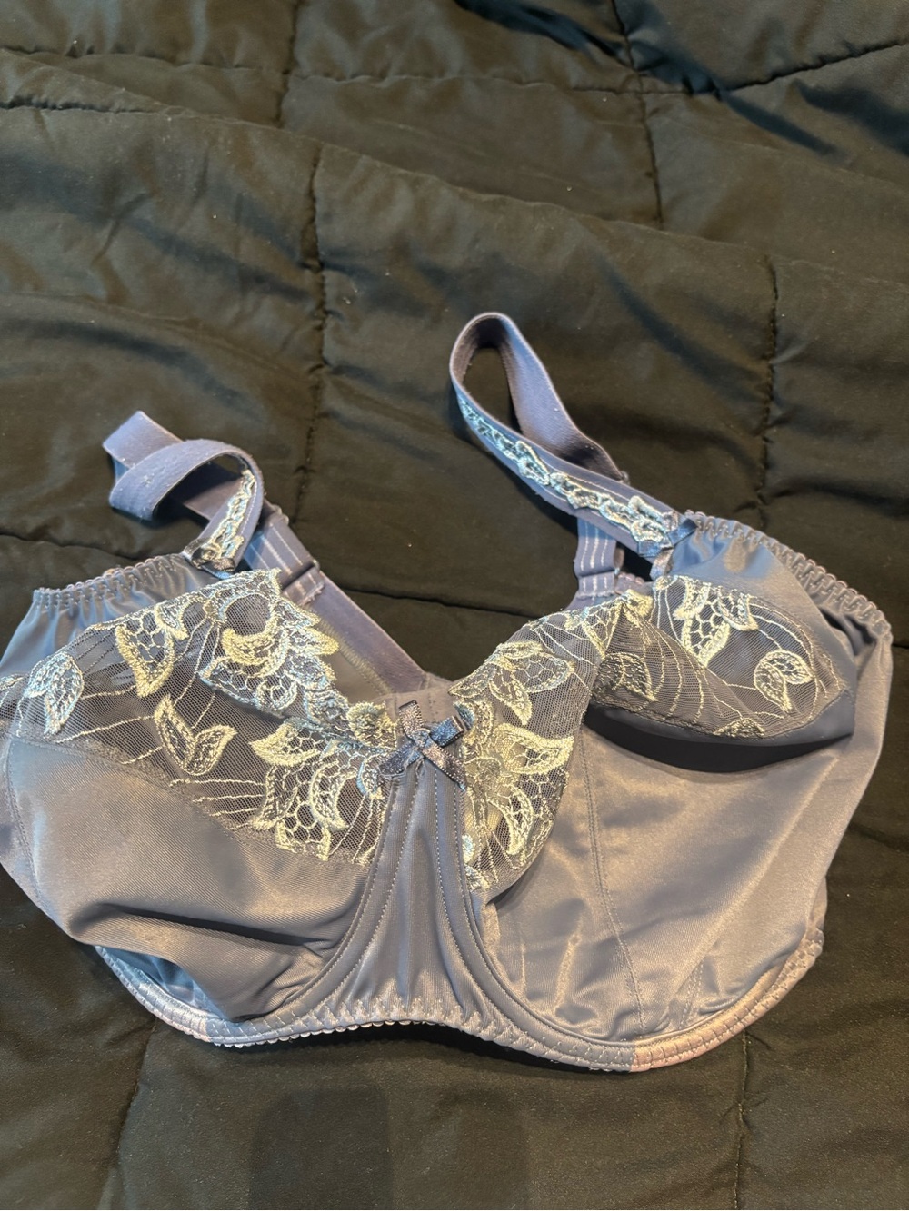 Prima Donna Lace-Trim Full Coverage Bra in Lavender Gray